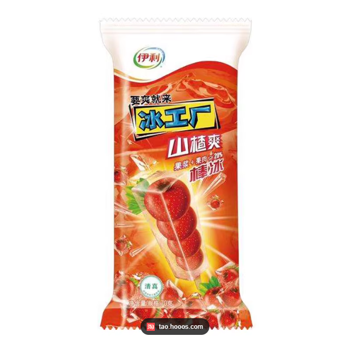 伊利冰工厂山楂爽棒冰70g*40