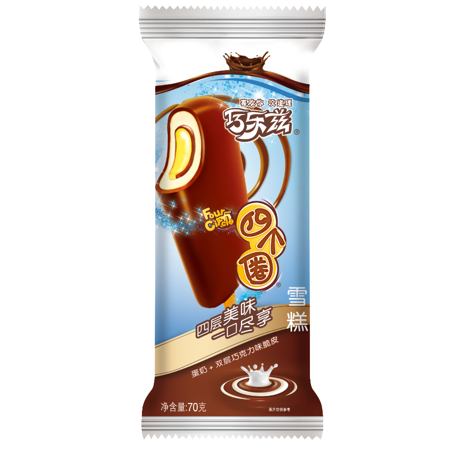 伊利75g巧乐兹四个圈蛋奶巧克力