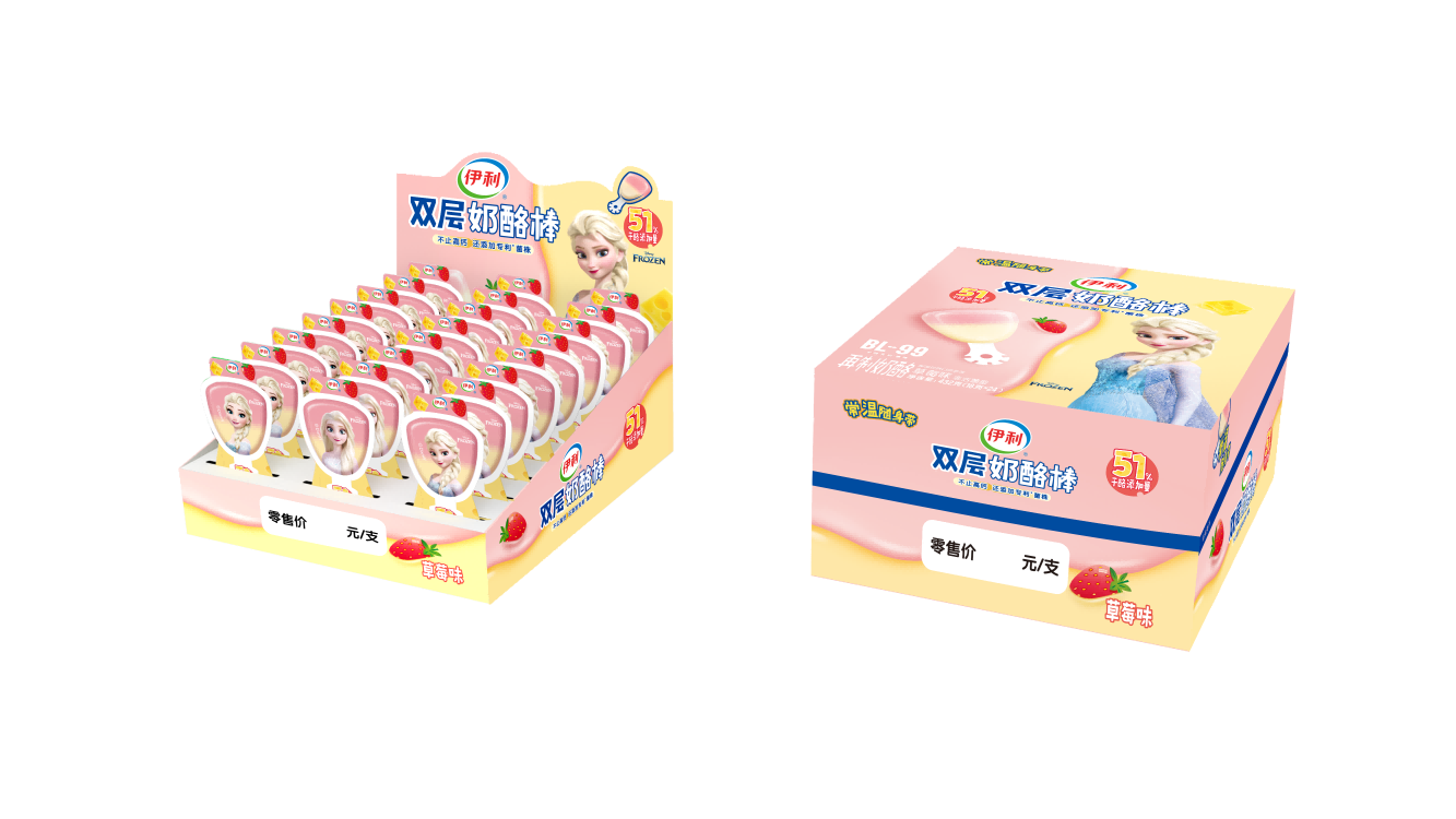 伊利奶酪棒草莓432g