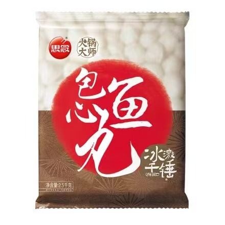 思念2.5kg特惠装包心鱼丸（4袋）