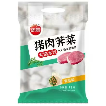 思念1000g大馅猪肉荠菜水饺