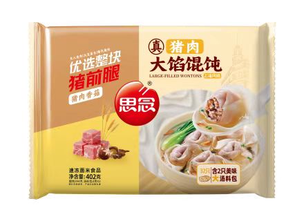 思念402g上海风味大馅馄饨猪肉香菇