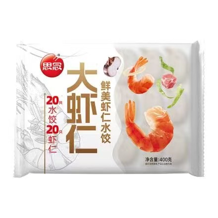 思念400g大虾仁鲜美虾仁水饺（12袋）