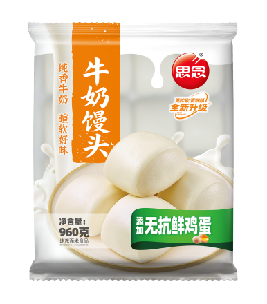 思念960g中华面点奶香馒头（8袋）
