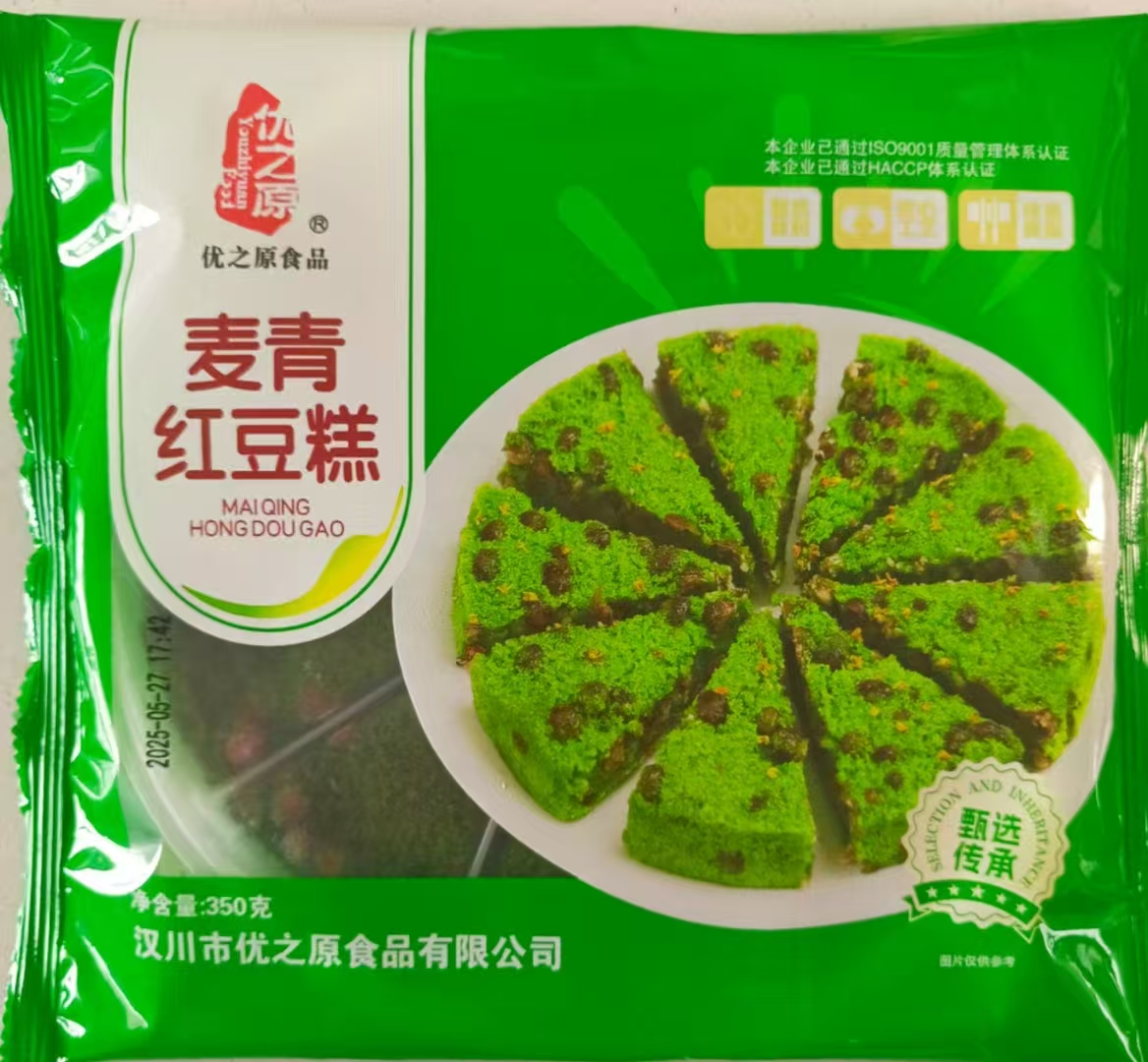 优之原麦青红豆糕350g