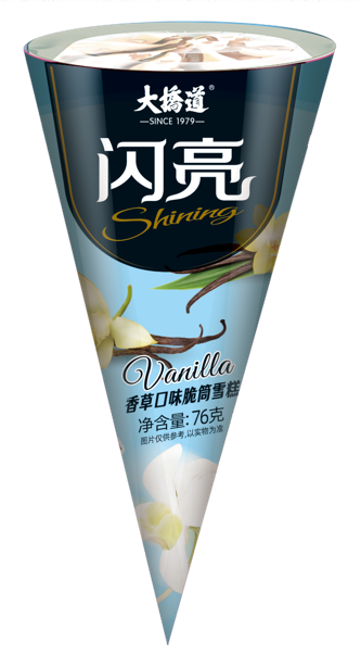 大桥道76g闪亮（脆筒）香草口味雪糕