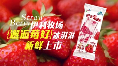 伊利牧场邂逅莓好草莓厚乳口味冰淇淋（70克*40支）