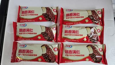 风行五羊牌支装瓜子脆脆麦香巧克力口味脆皮雪糕/65g/支(×40)
