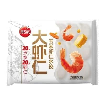 思念400g大虾仁玉米虾仁水饺（12袋）