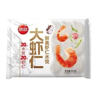 思念400g大虾仁鲜美虾仁水饺（12袋）