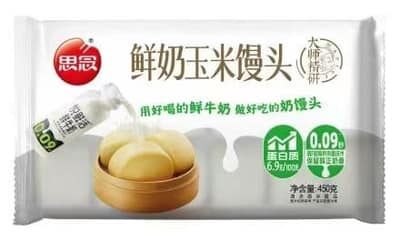 思念450g大师精研鲜奶玉米馒头（8袋）