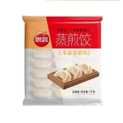 思念1KG实惠装玉米猪肉风味蒸煎饺