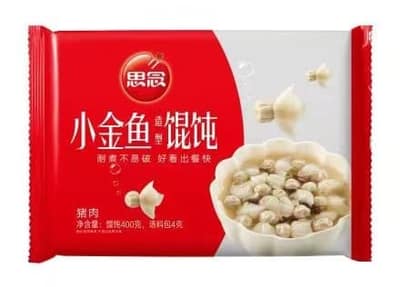 思念400g小金鱼造型猪肉馄饨（16袋）