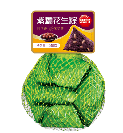 思念440G紫糯花生、菠萝粽(20袋）