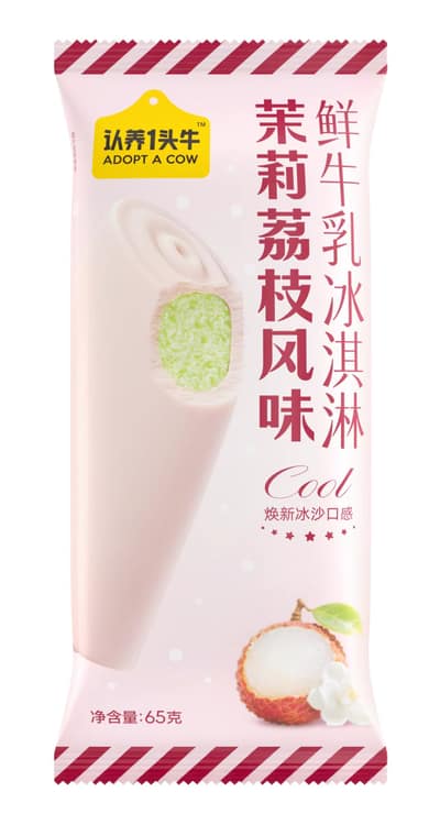 认养一头牛茉莉荔枝冰淇淋65克