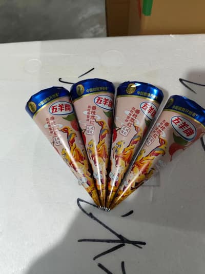 五羊牌甜筒垂枝荔红荔枝味雪糕73g *12