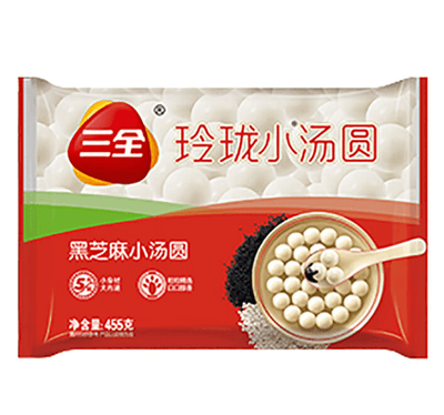 三全455g玲珑黑芝麻小汤圆（20袋）